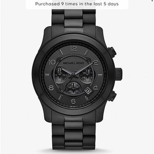 Michael Kors Oversized Runway Watch in Black